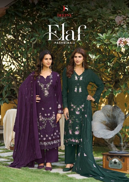 Elaf Pashmina Vol 2 Deepsy Viscose Pashmina Salwar Suits 